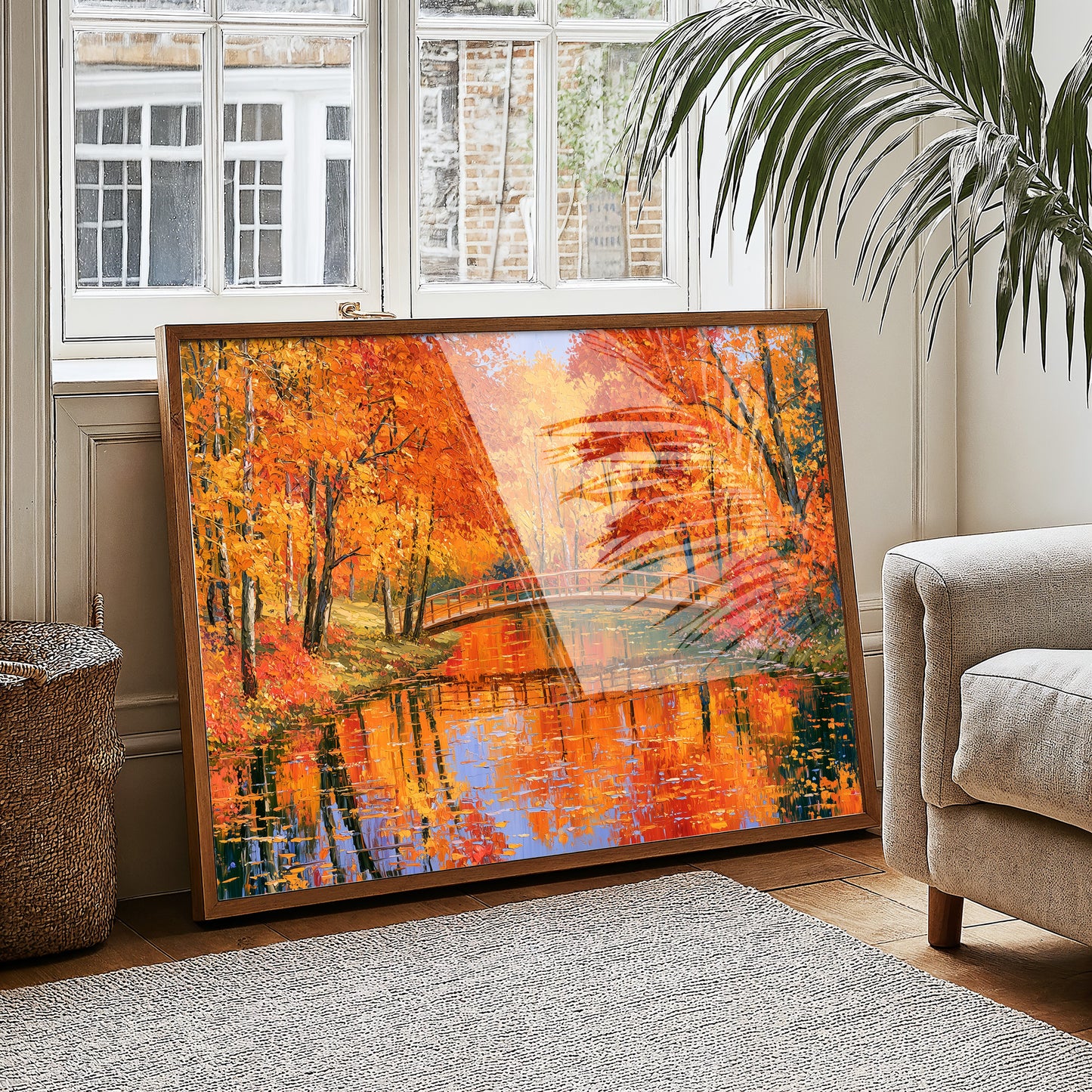 Autumn Bridge, Blazing Reflection