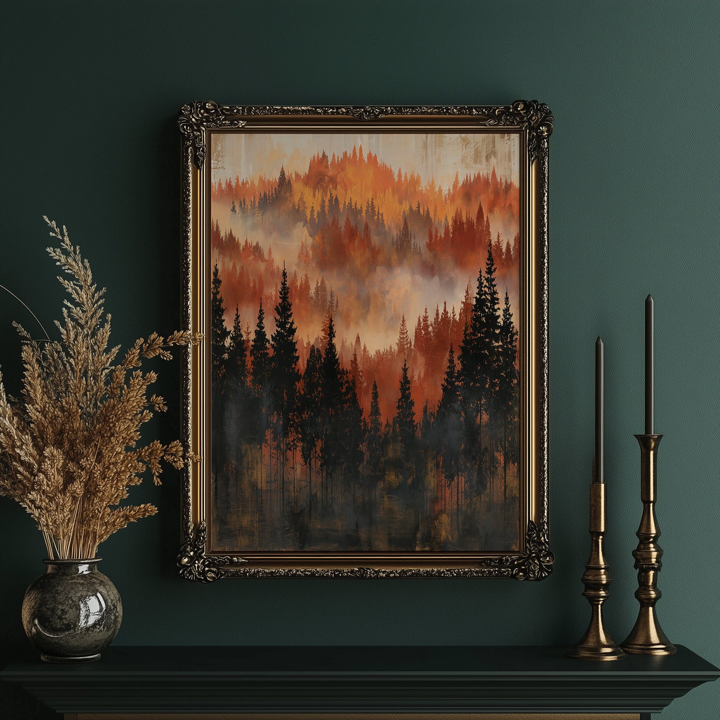Layers of Autumn Pines