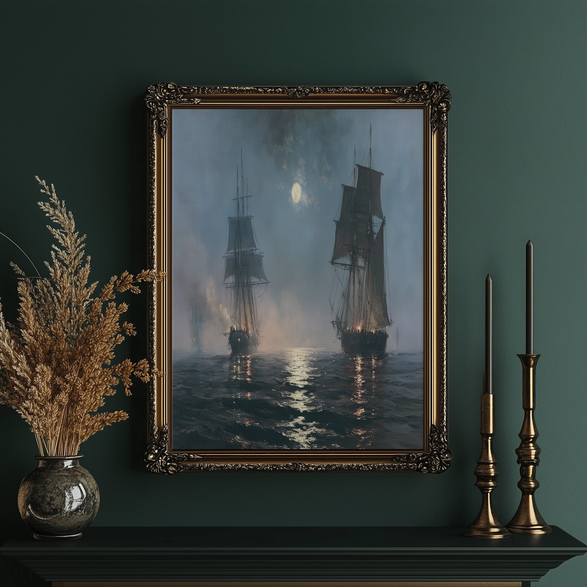 Ghost Ships at Moonrise