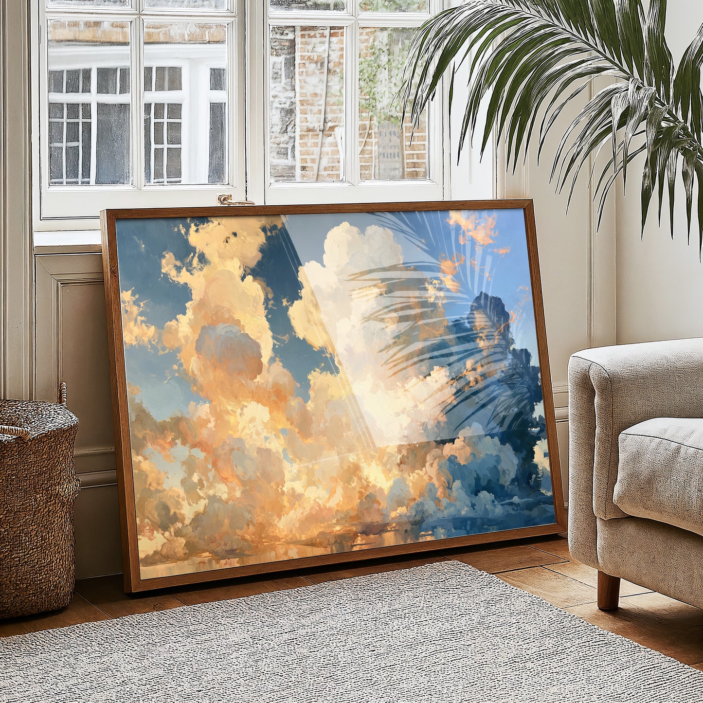 Golden Clouds Over Still Water