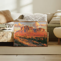 Superstition Mountains At Dusk