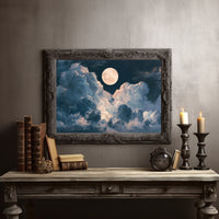 Moon Between The Clouds