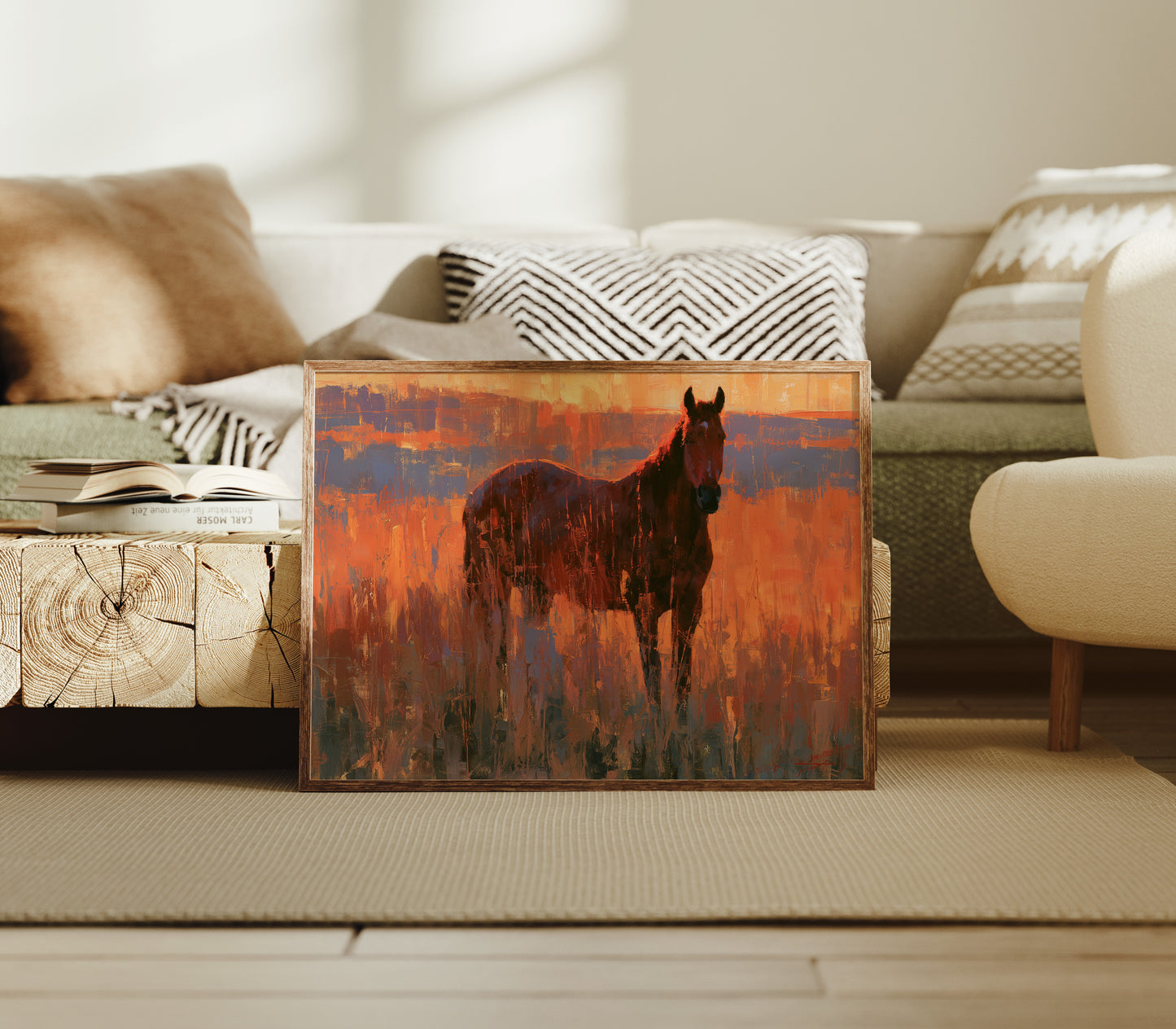 Horse Facing The Blaze