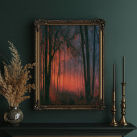 Forest Ablaze at Dusk