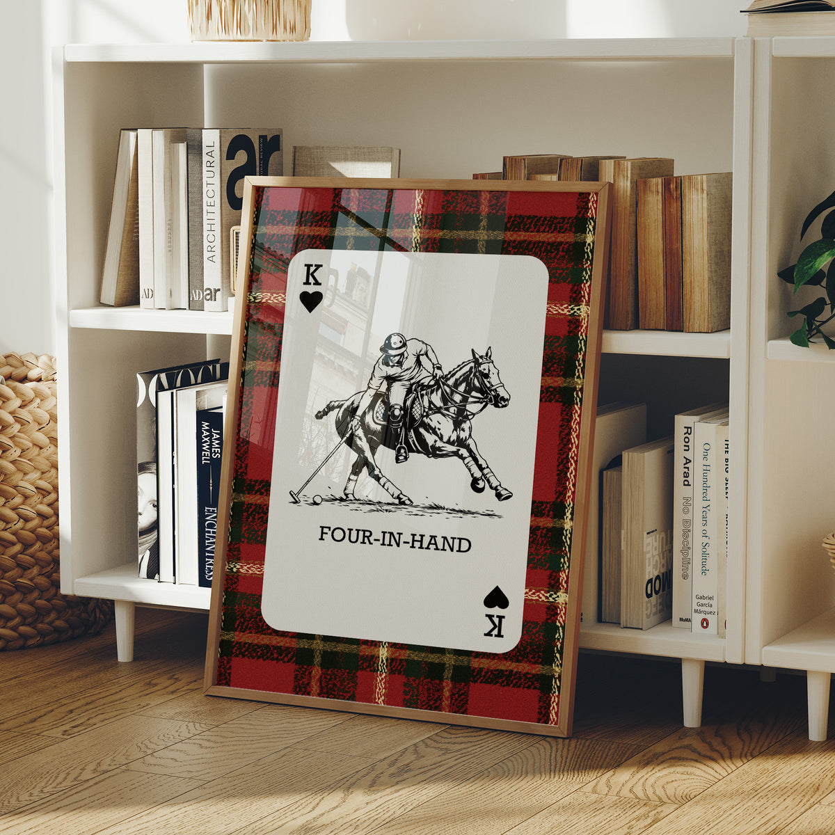 King of Hearts: Red Tartan Polo