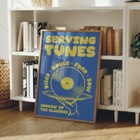 Serving Tunes: Cobalt Bubble Letters