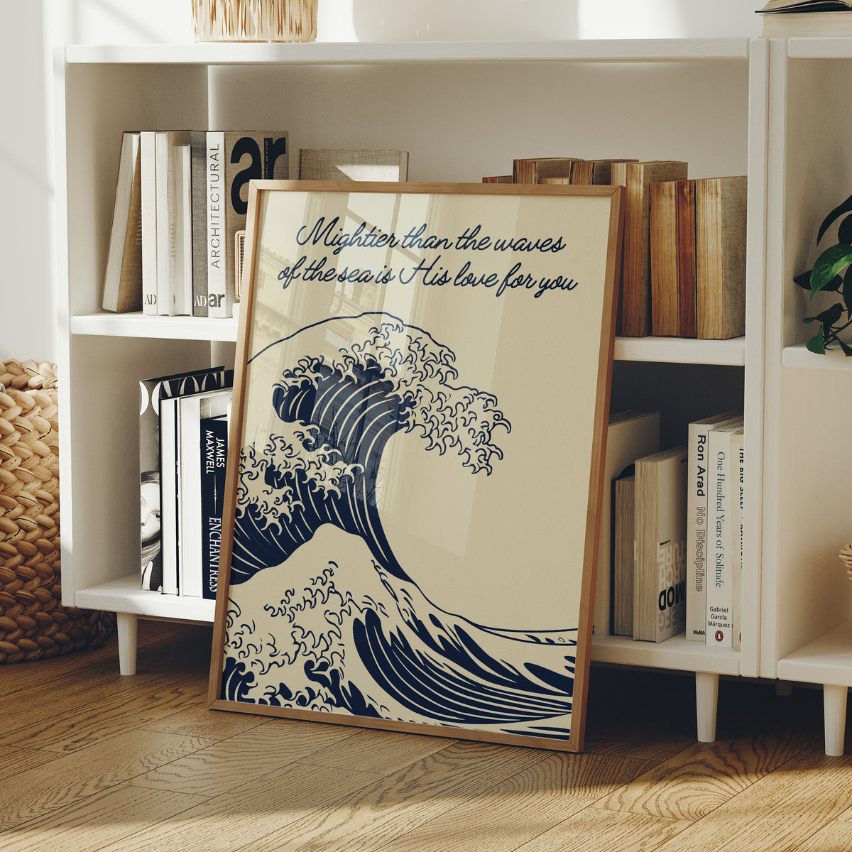 Mightier Than the Waves Scripture Art