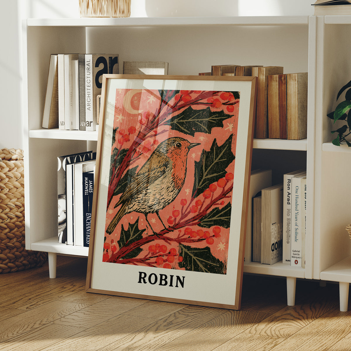 Robin Under a Crescent Moon