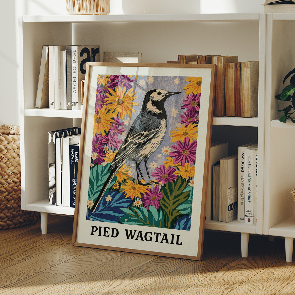 Pied Wagtail in Wildflower Garden