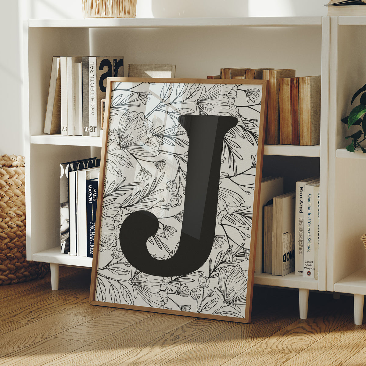 Botanical Letter J Monogram