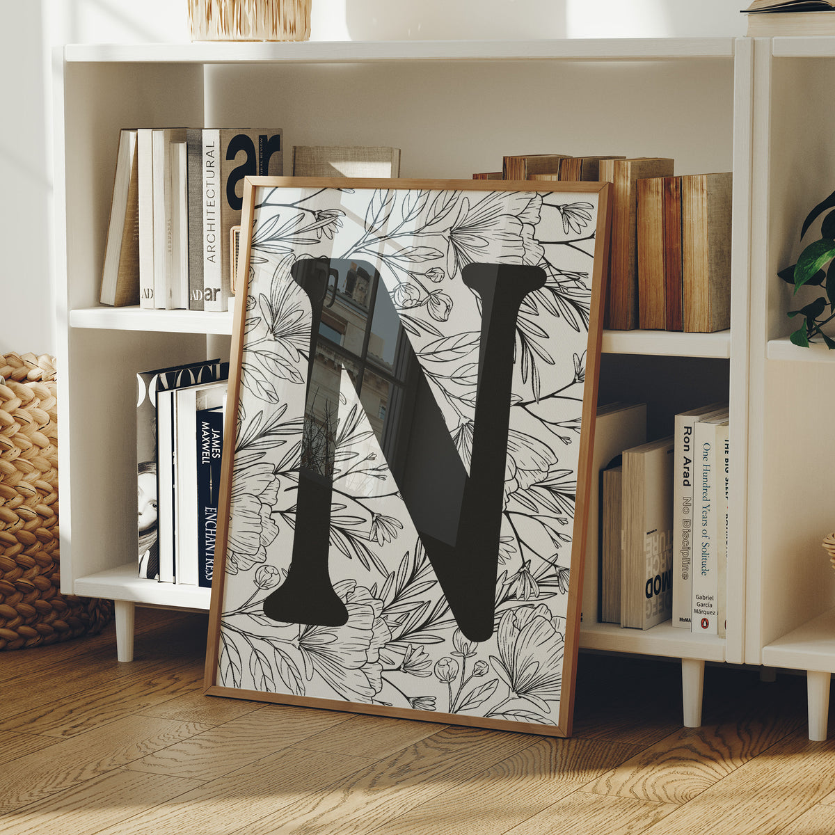 Botanical Letter N Monogram