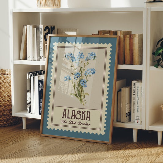 Alaska Forget-Me-Not Watercolor Stamp