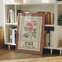 Iowa Wild Rose Watercolor Stamp