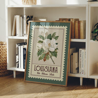 Louisiana Magnolia Watercolor Stamp