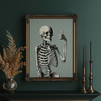 Bone Voyage, You’ve Got This, framed print on a white wall above a desk and black office chair