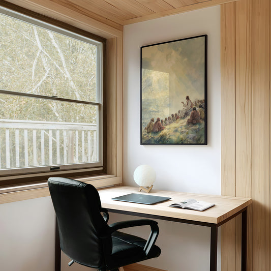 Sunlit Gathering On Hillside Heights