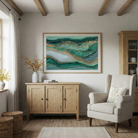 Emerald Tides in Gold