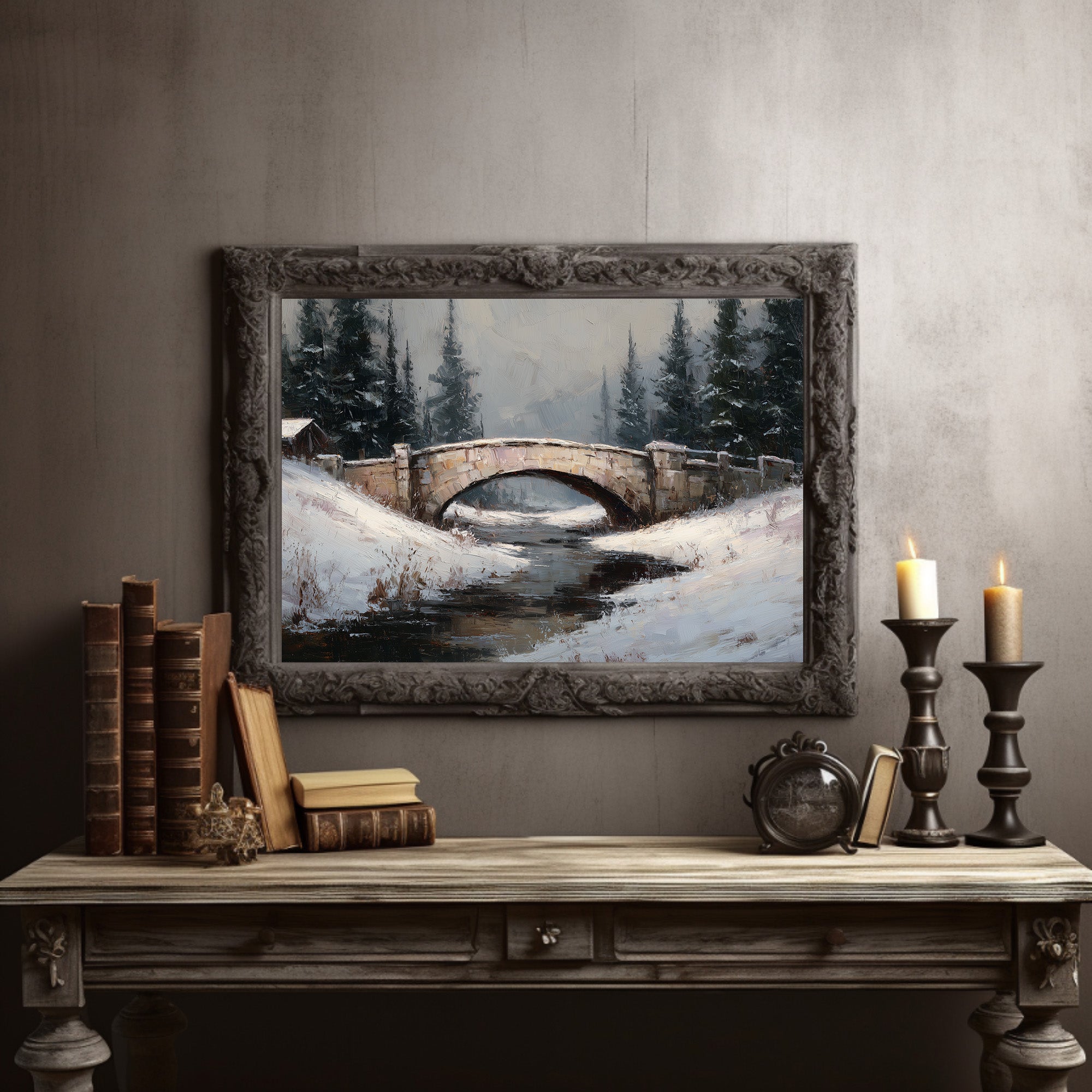 Winter Crossing at Dusk