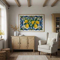 Lemons Framed in Blue
