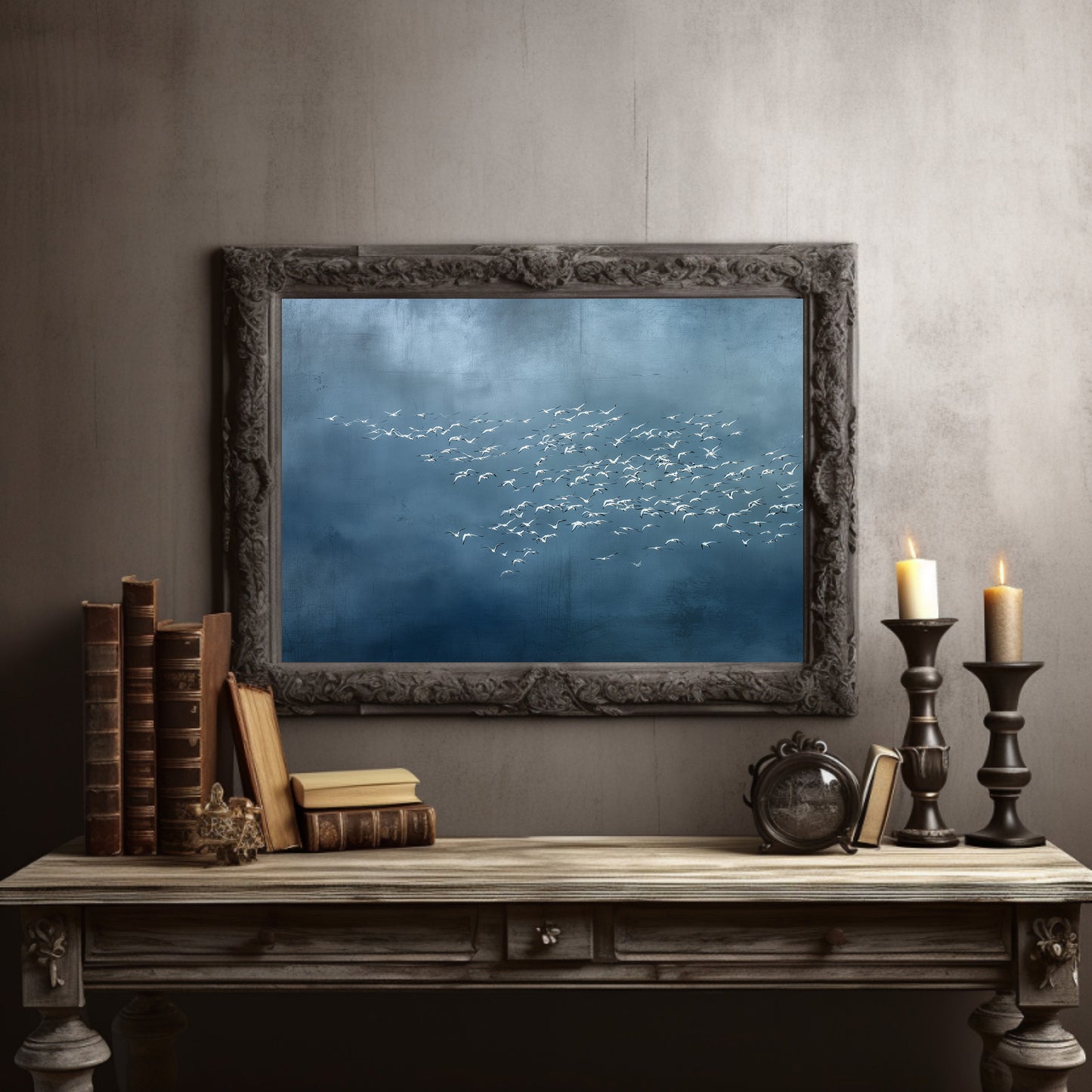 White Wings Across Blue Silence