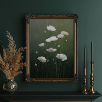 White Blooms in Quiet Green