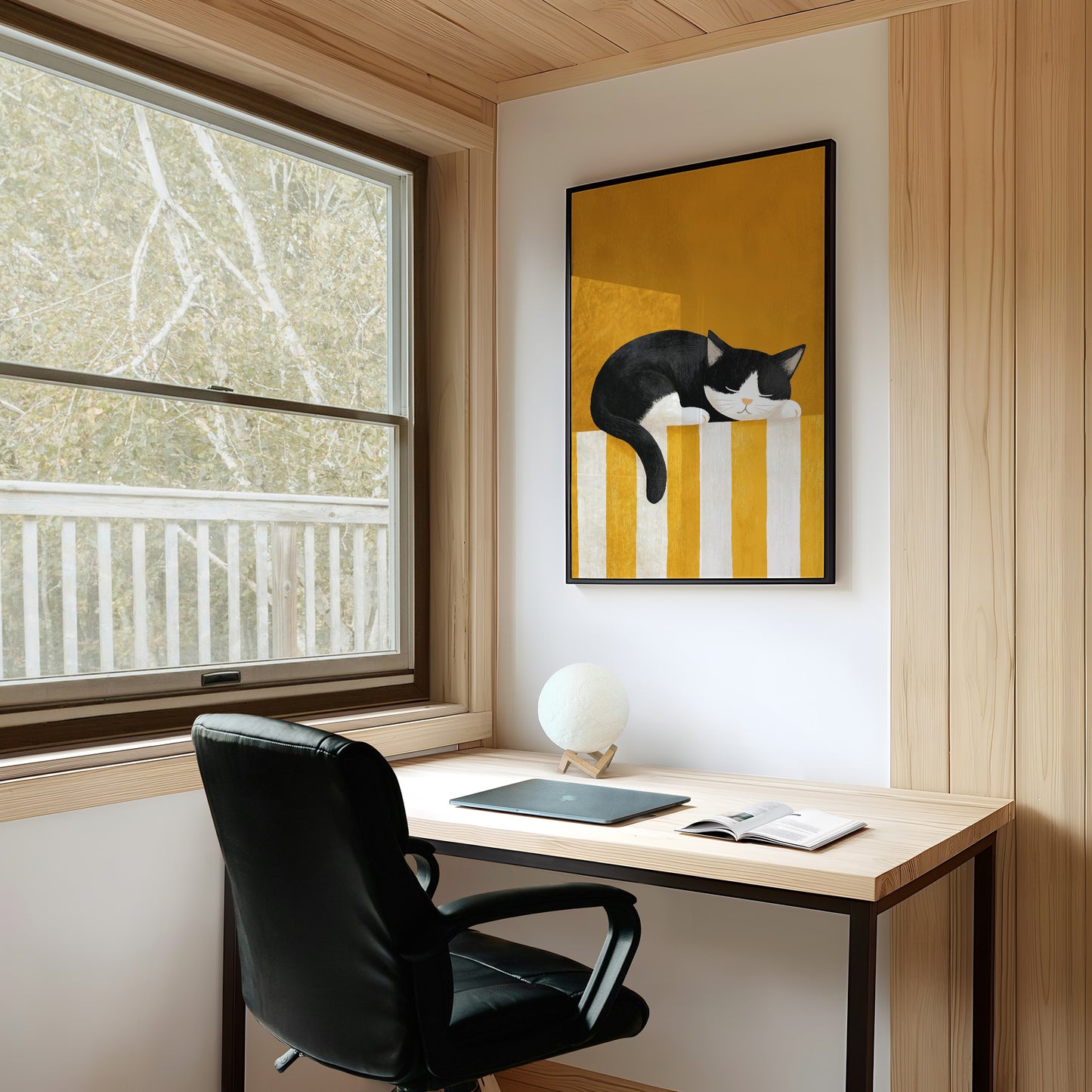 Sunlit Nap in Mustard Stripes