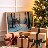 Warm Light in Winter Woods