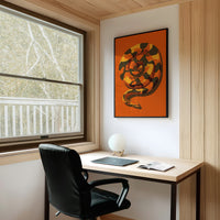Coiled Heat in Burning Orange