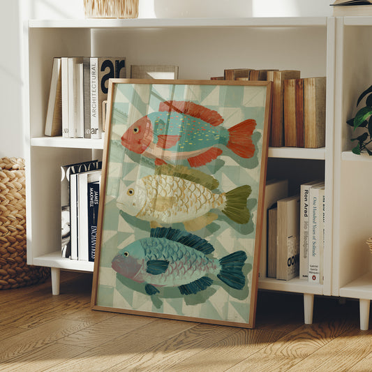 Three Fish In Summer Hues