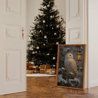 Snowy Owl By Lantern Glow