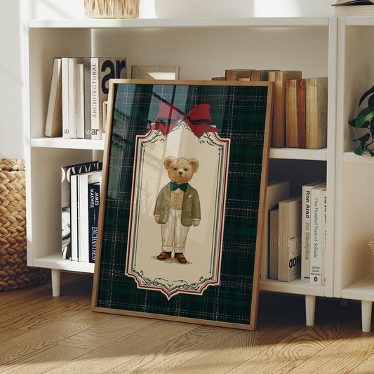The Gentleman Bear With Emerald Bow