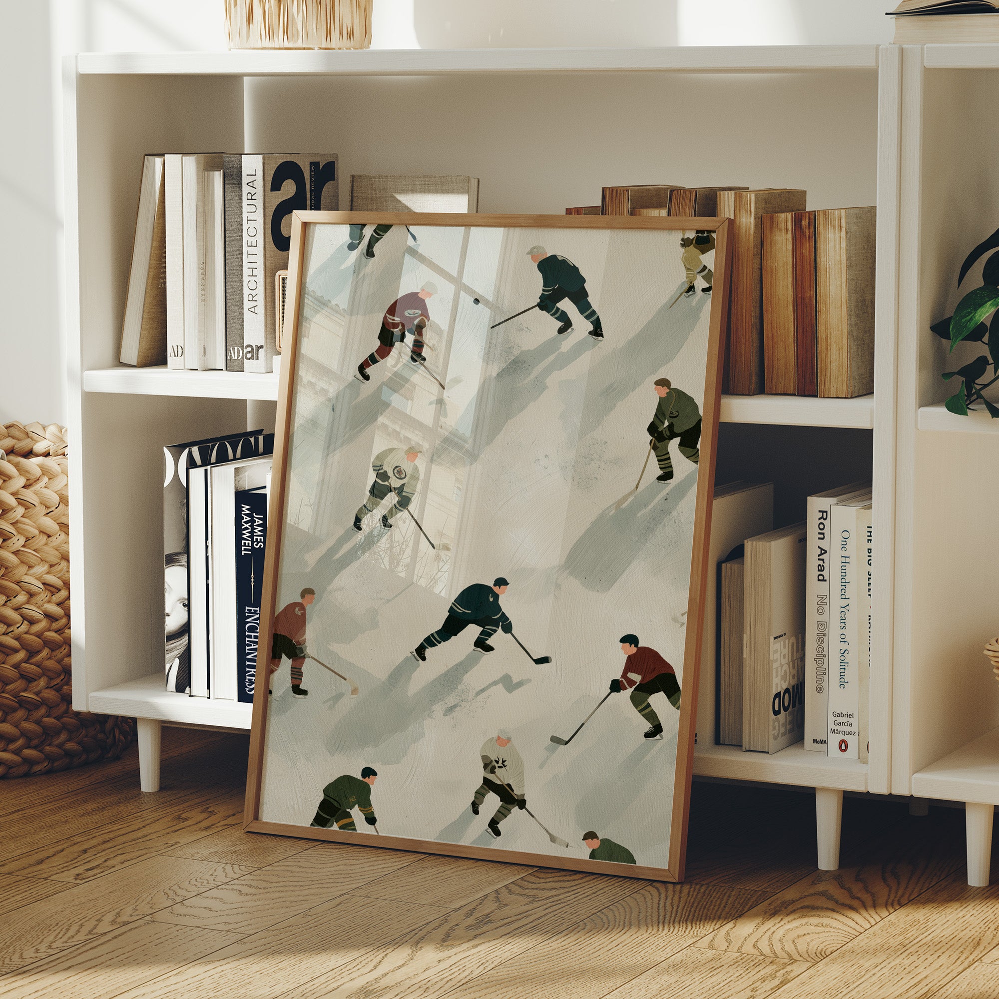 Vintage Ice Hockey Pattern