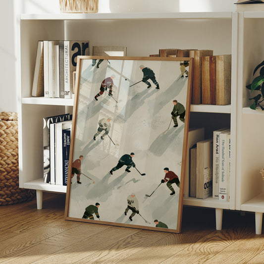 Vintage Ice Hockey Pattern