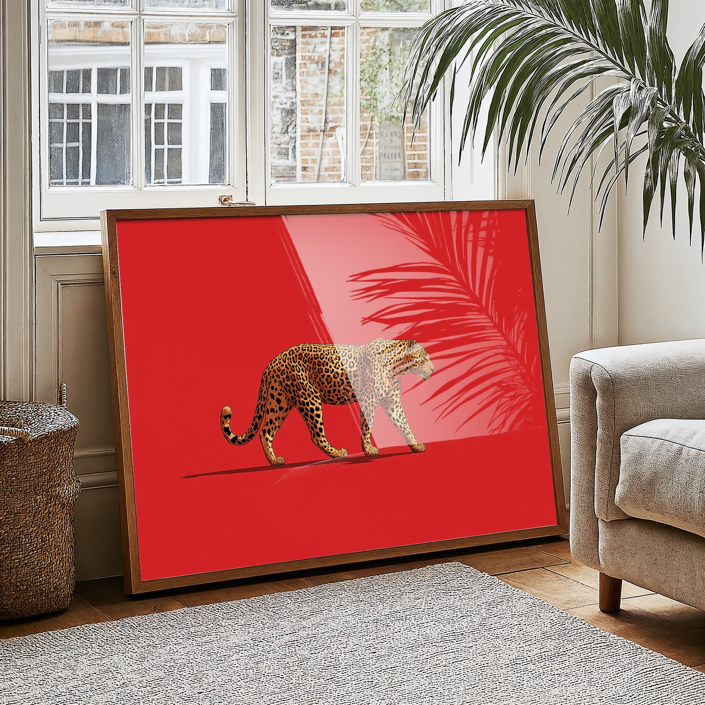 Leopard in Crimson Silence