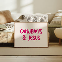 Cowboys and Jesus Western Wall Art