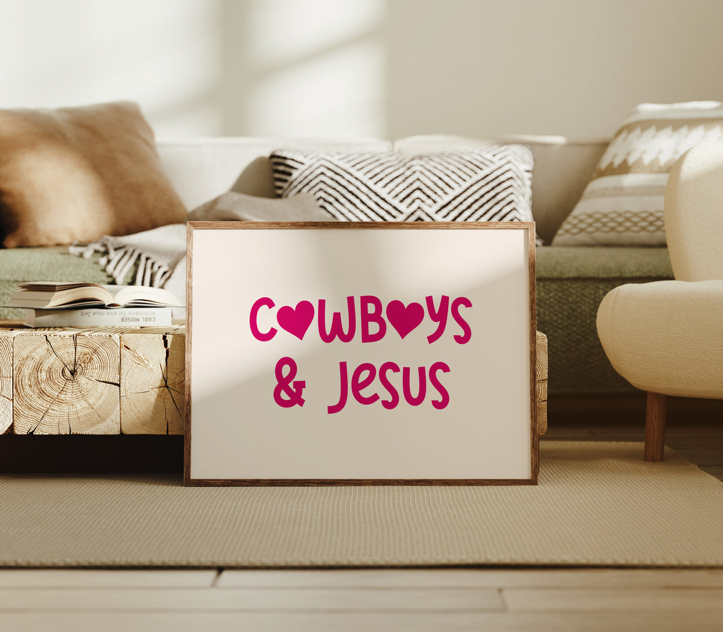 Cowboys and Jesus Western Wall Art