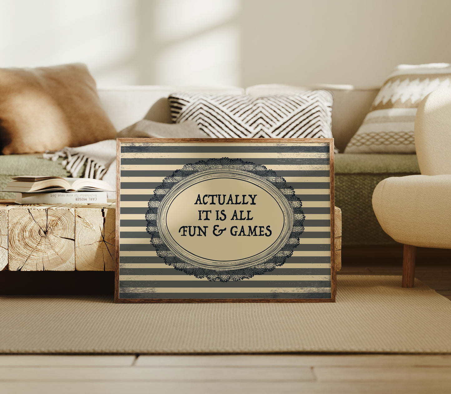 Actually It Is All Fun and Games Vintage Wall Art
