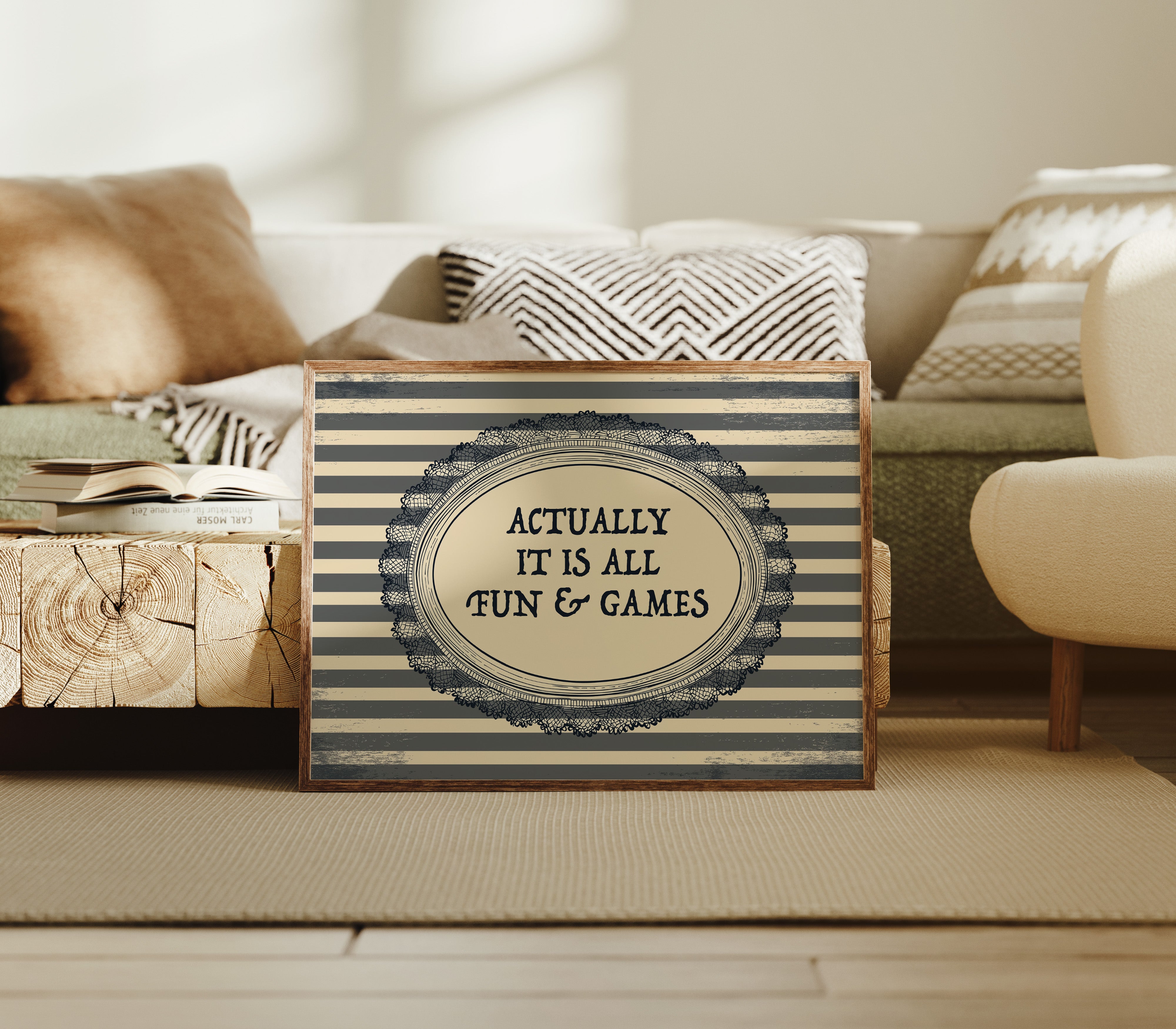 Actually It Is All Fun and Games Vintage Wall Art