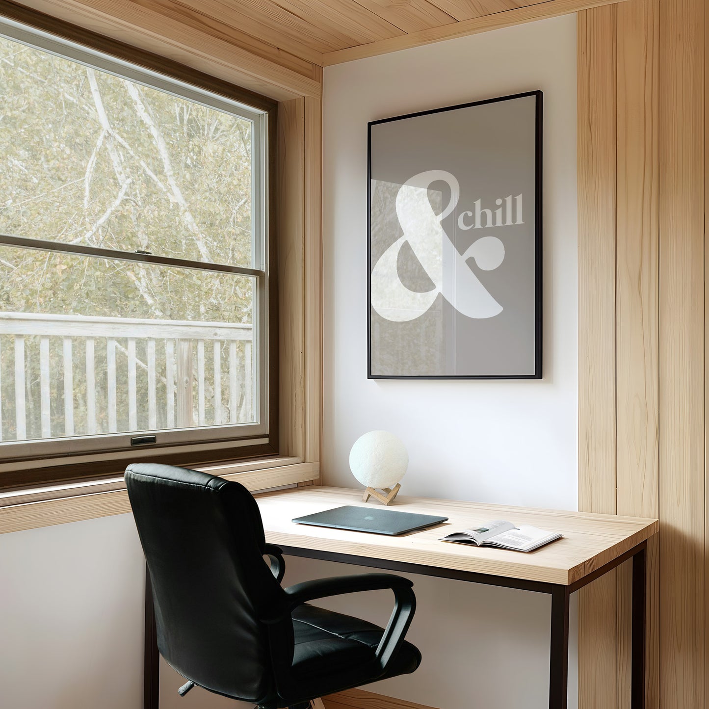 And Chill Minimalist Typography Print