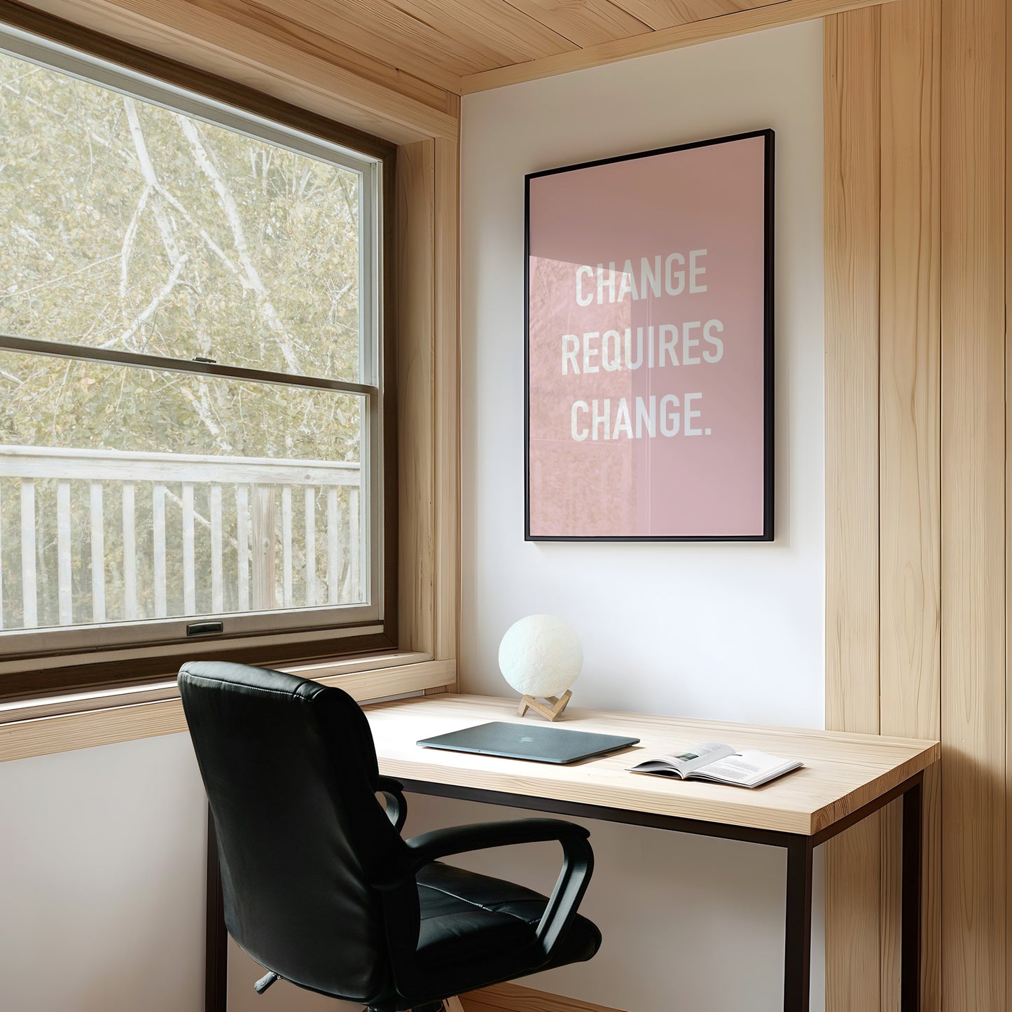 Change Requires Change Minimalist Quote Print