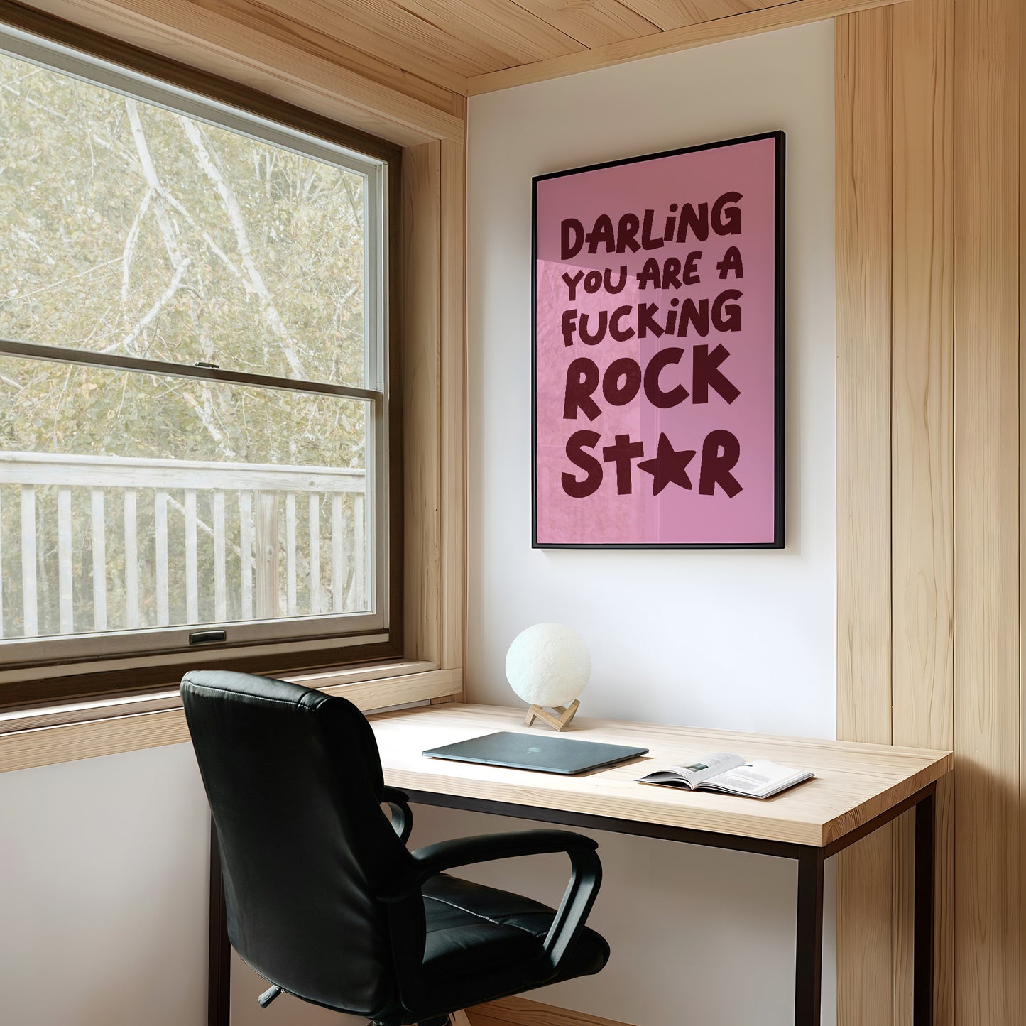 Darling You Are A Fucking Rockstar Quote Print