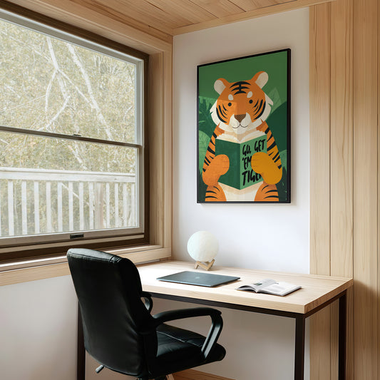 Go Get ’Em Tiger Motivational Kids Wall Art