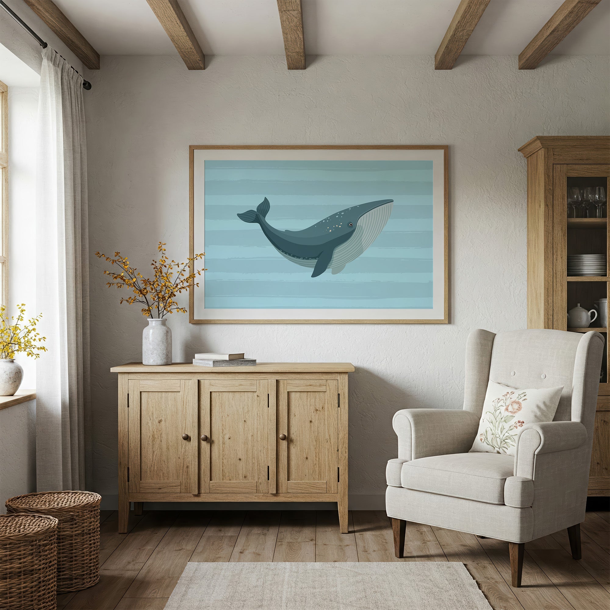 Blue Whale Canvas Art