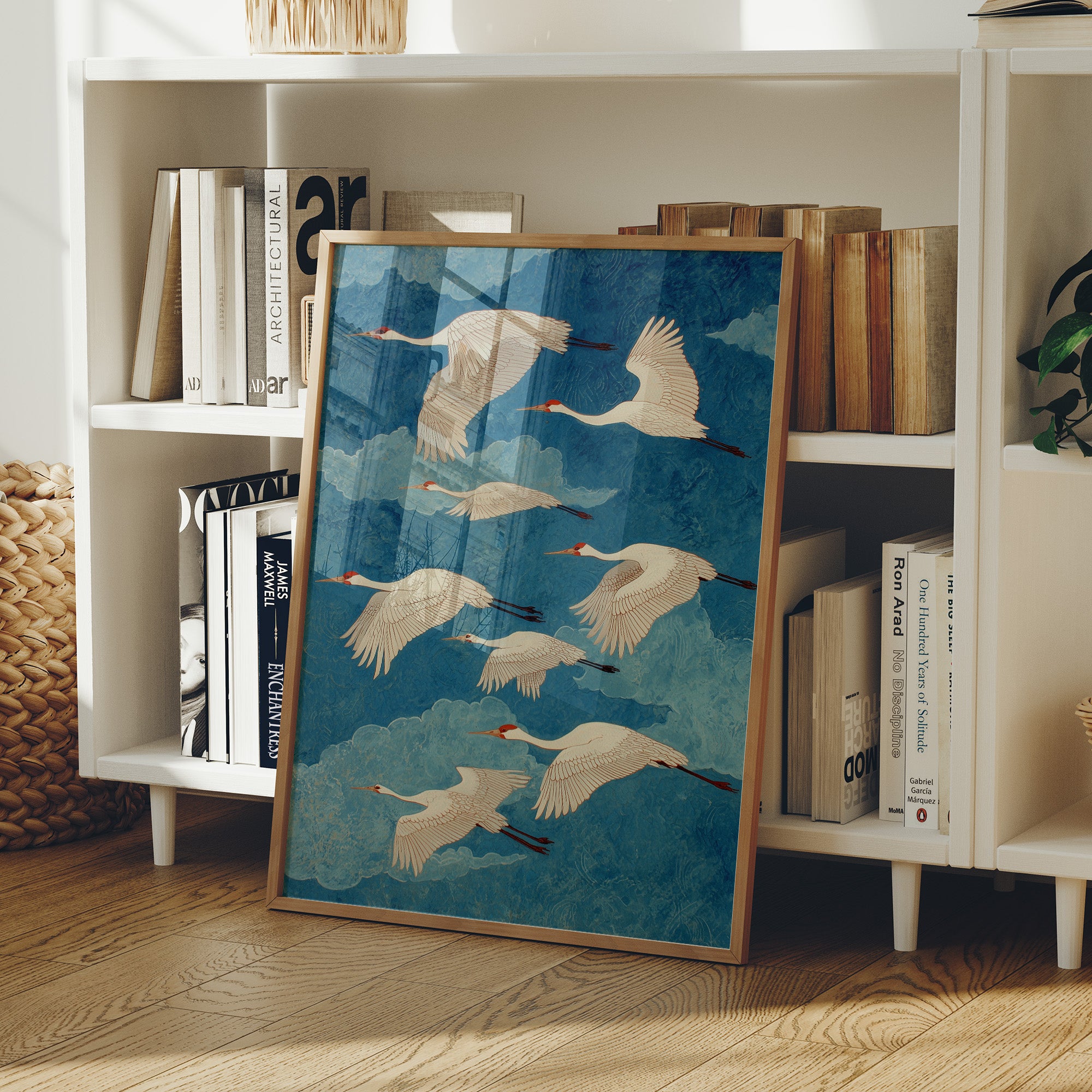Eight Cranes and a Blue Forever