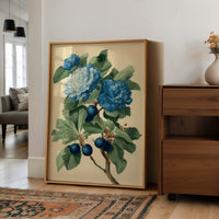 Blue Blooms and the Last of the Plums