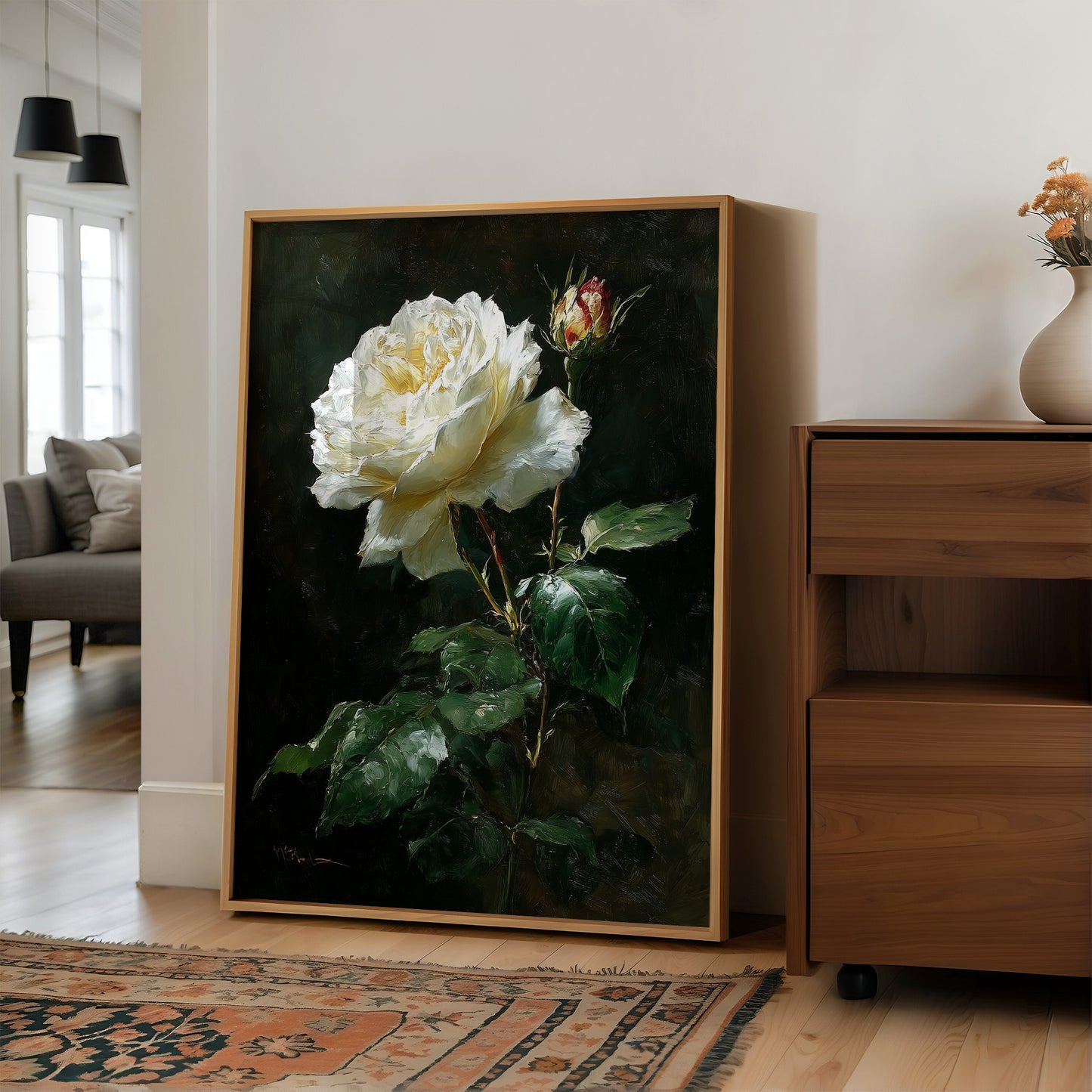 The White Rose Holds Its Light