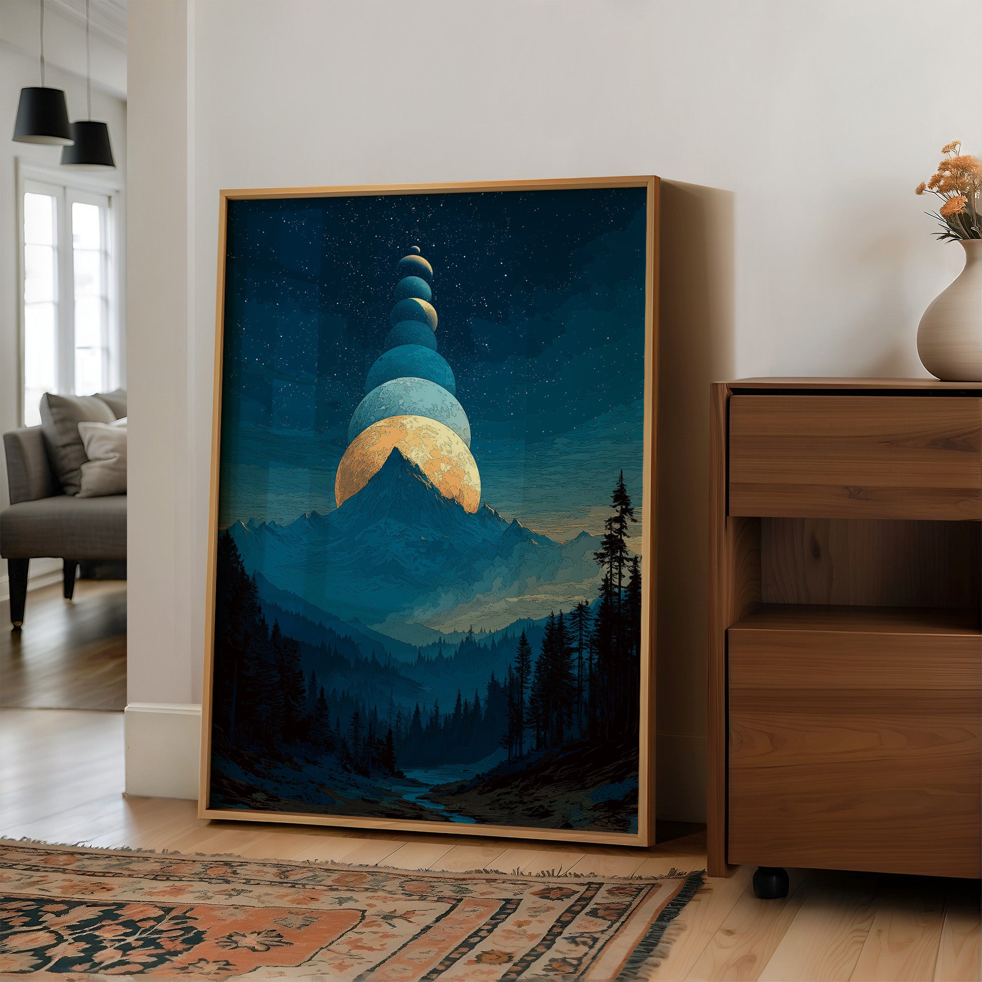 When the Moons Lined Up Over the Mountain
