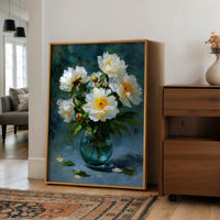 White Peonies on a Blue Afternoon
