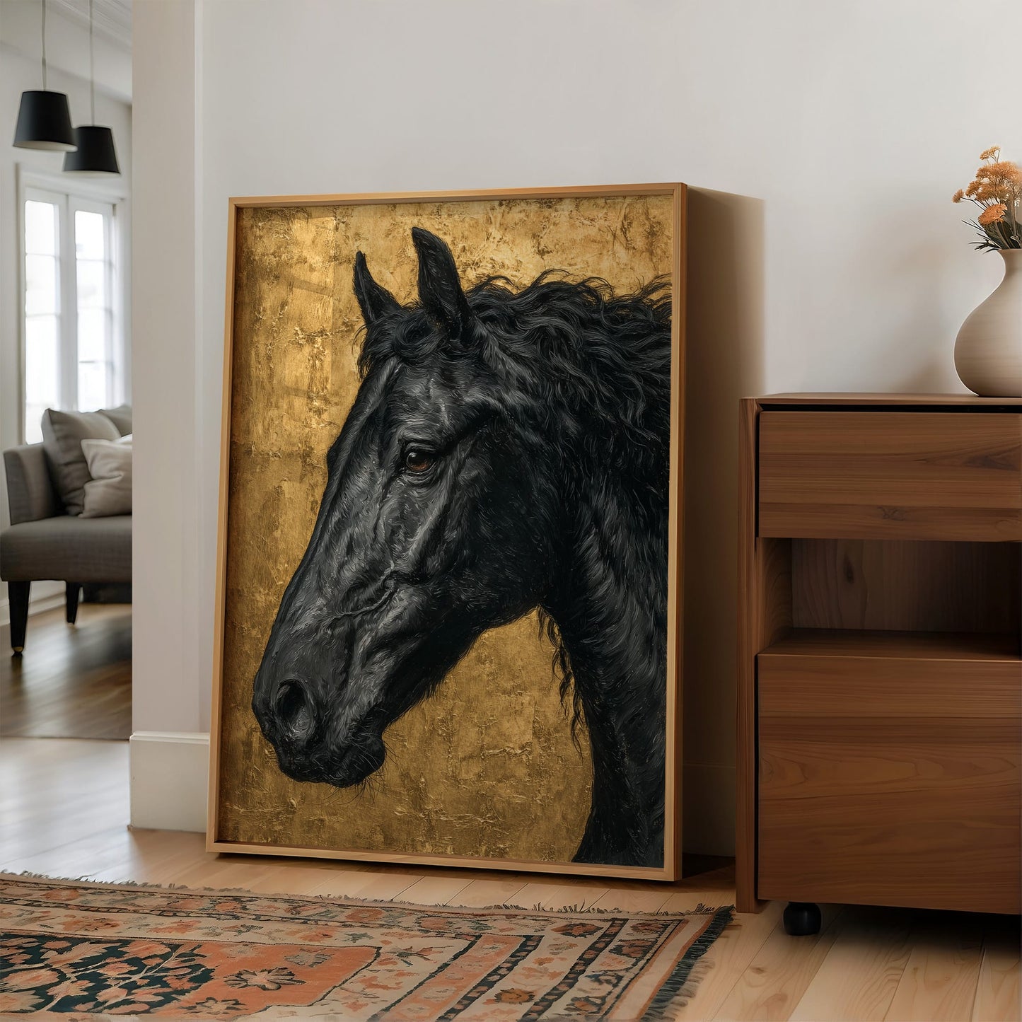 The Dark One Against Gold