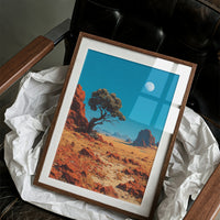 Noon Moon Over Red Country